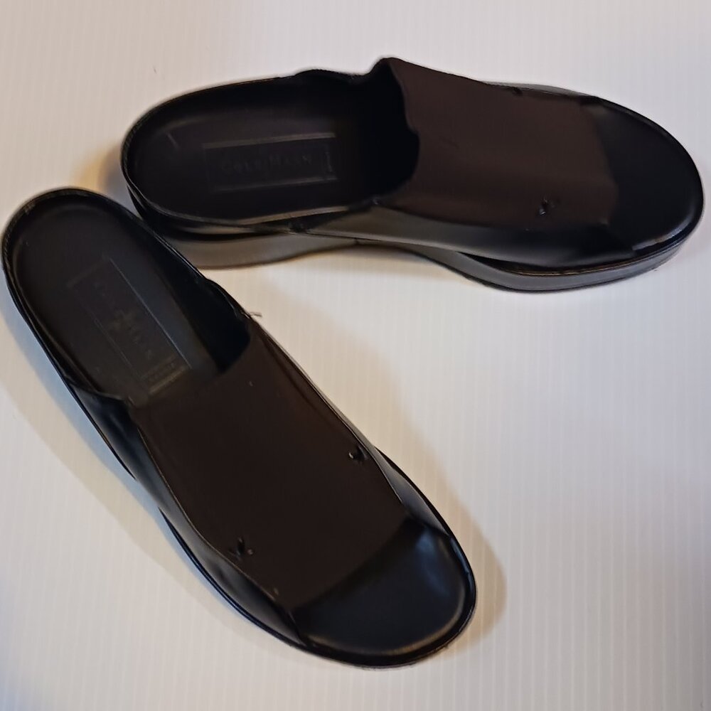 Cole Hahn Brown Black Leather Sandals